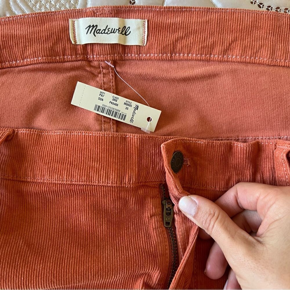 Madewell Corduroy Classic Straight Leg Jean Pants NEW Size 35 - Picture 3 of 10